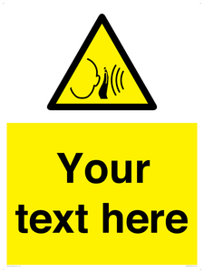 Custom warning sudden loud noise